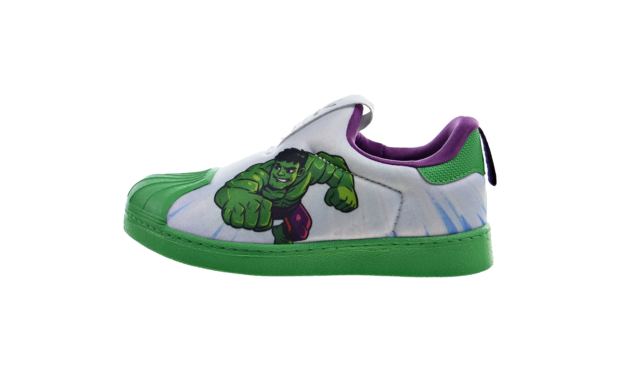 Moisture wicking Superstar 360 I "Marvel Hulk" Slip-On TD "White-Vived Green-Ricmau"