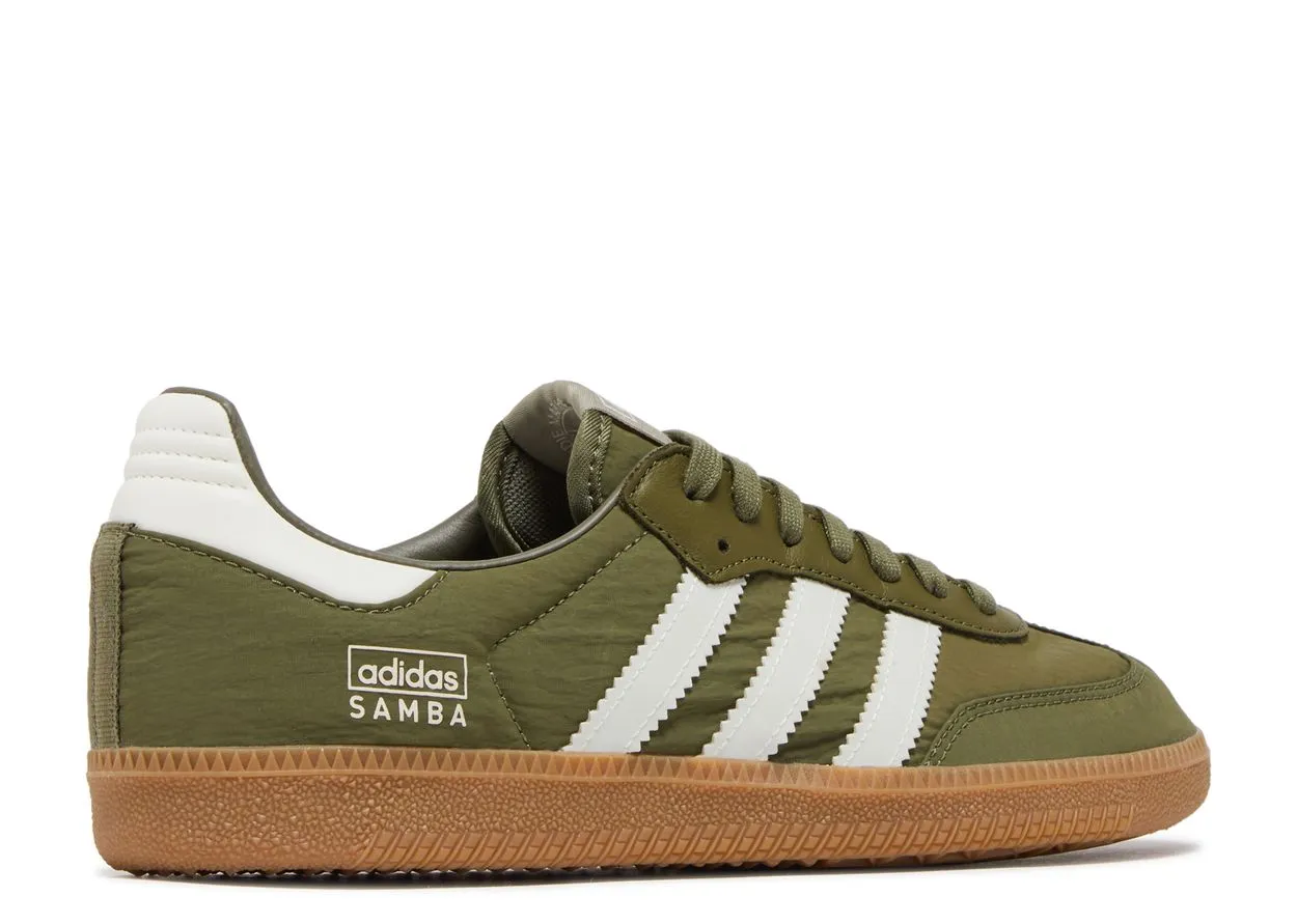 Adidas Samba OG Focus Olive Gum Mesh Comfort Vegan Material