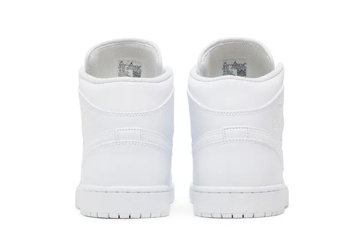Air Jordan 1 Mid 'Triple White' Everyday Outfit walking shoes