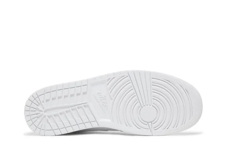 Sunrise Stroll Leather Air Jordan 1 Mid 'Triple White'