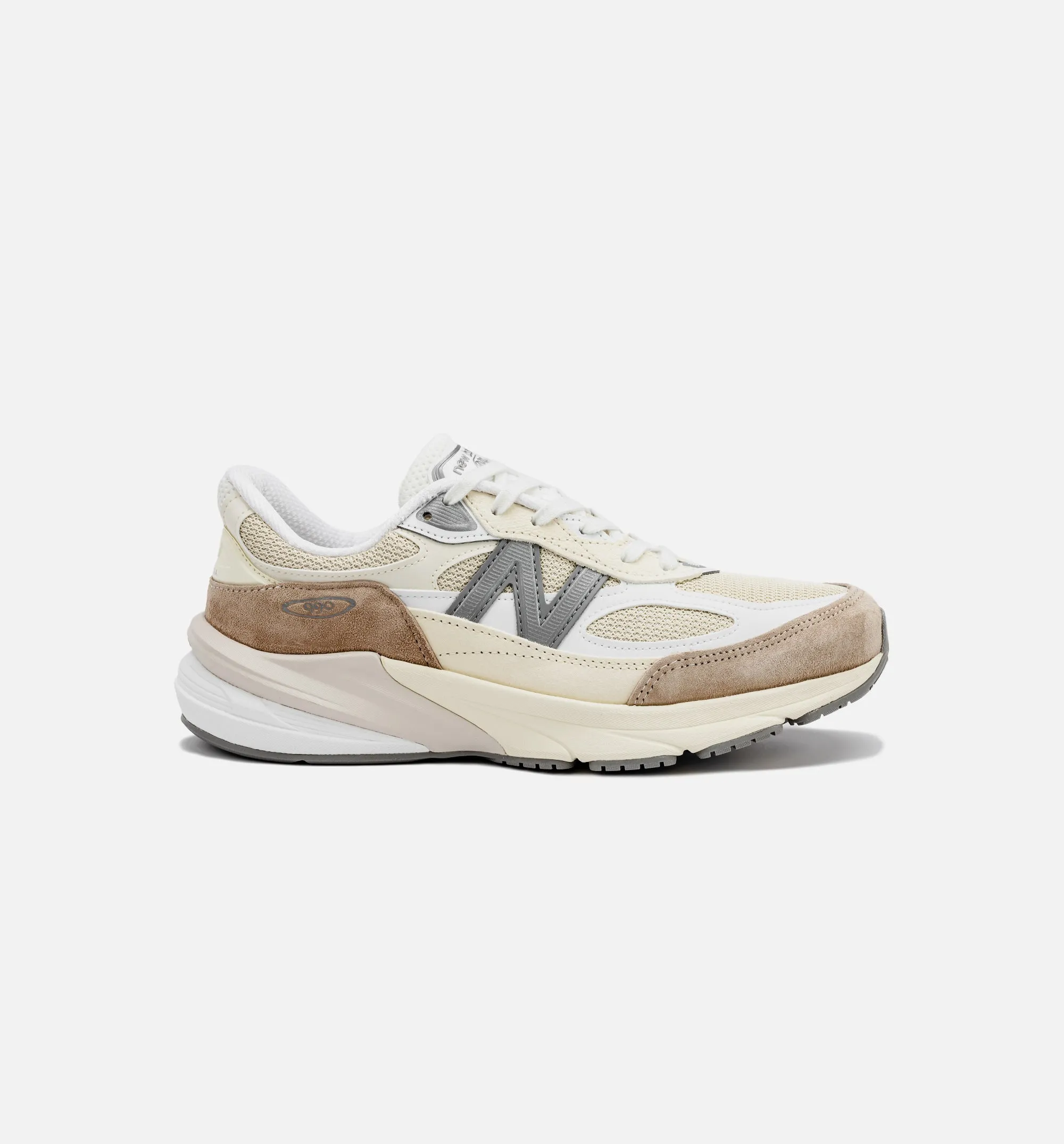 Plain Tone Fast pace 990v6 Made in USA Mens Lifestyle Shoe - Cream/White