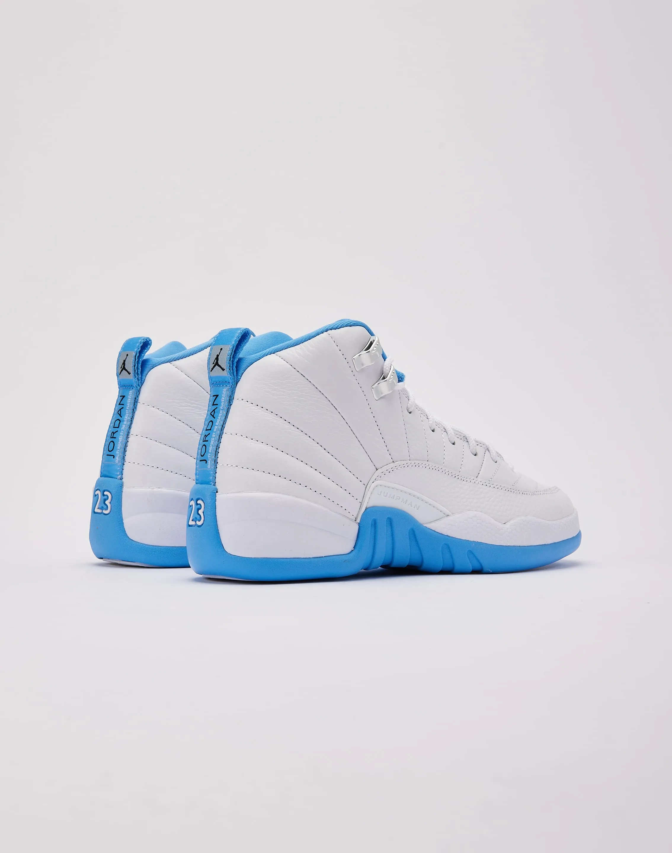 Jordan Air Jordan 12 Retro 'White and University Blue' Grade-School Secure