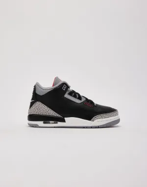 Comfort Curve Stage Glow Jordan Air Jordan 3 Retro 'Black Cement' Grade-School