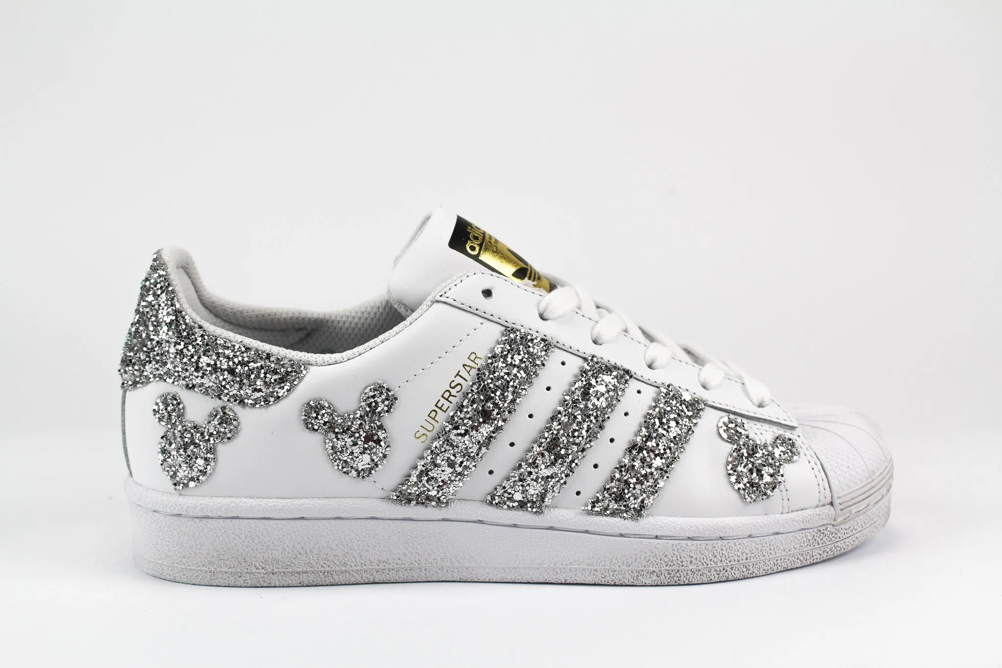 School Go Adidas Superstar Topolini Silver Glitter