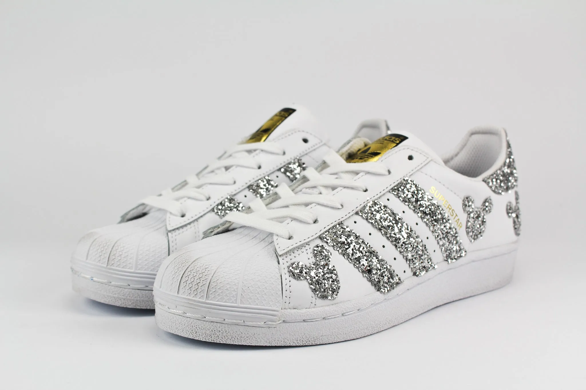 No Pressure Fit Adidas Superstar Topolini Silver Glitter