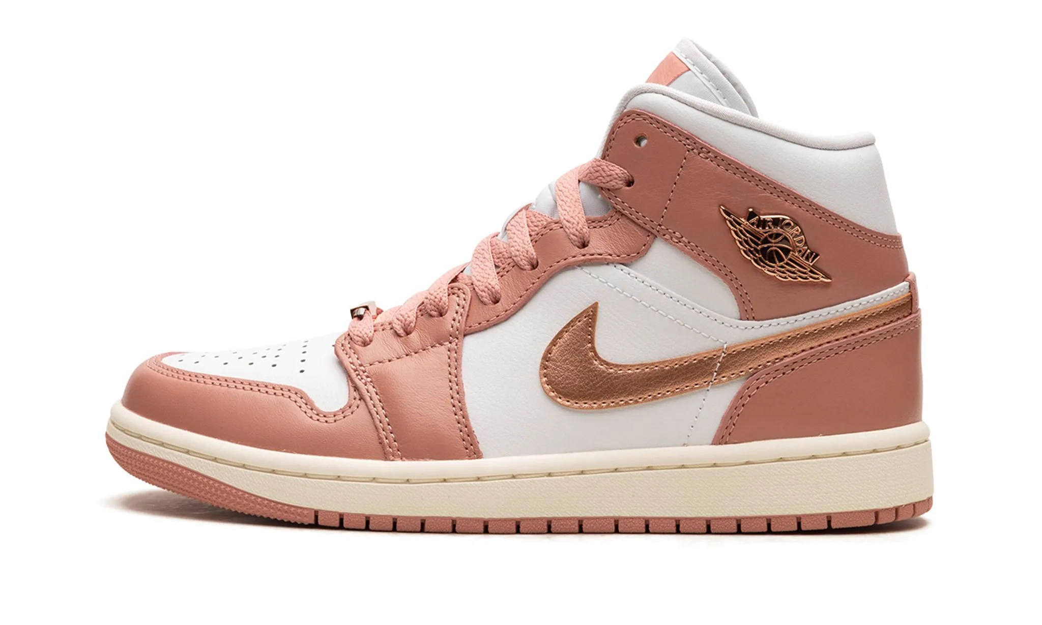 Neutral Vibe Easy Comfort Air Jordan 1 Mid Wmns Red Stardust