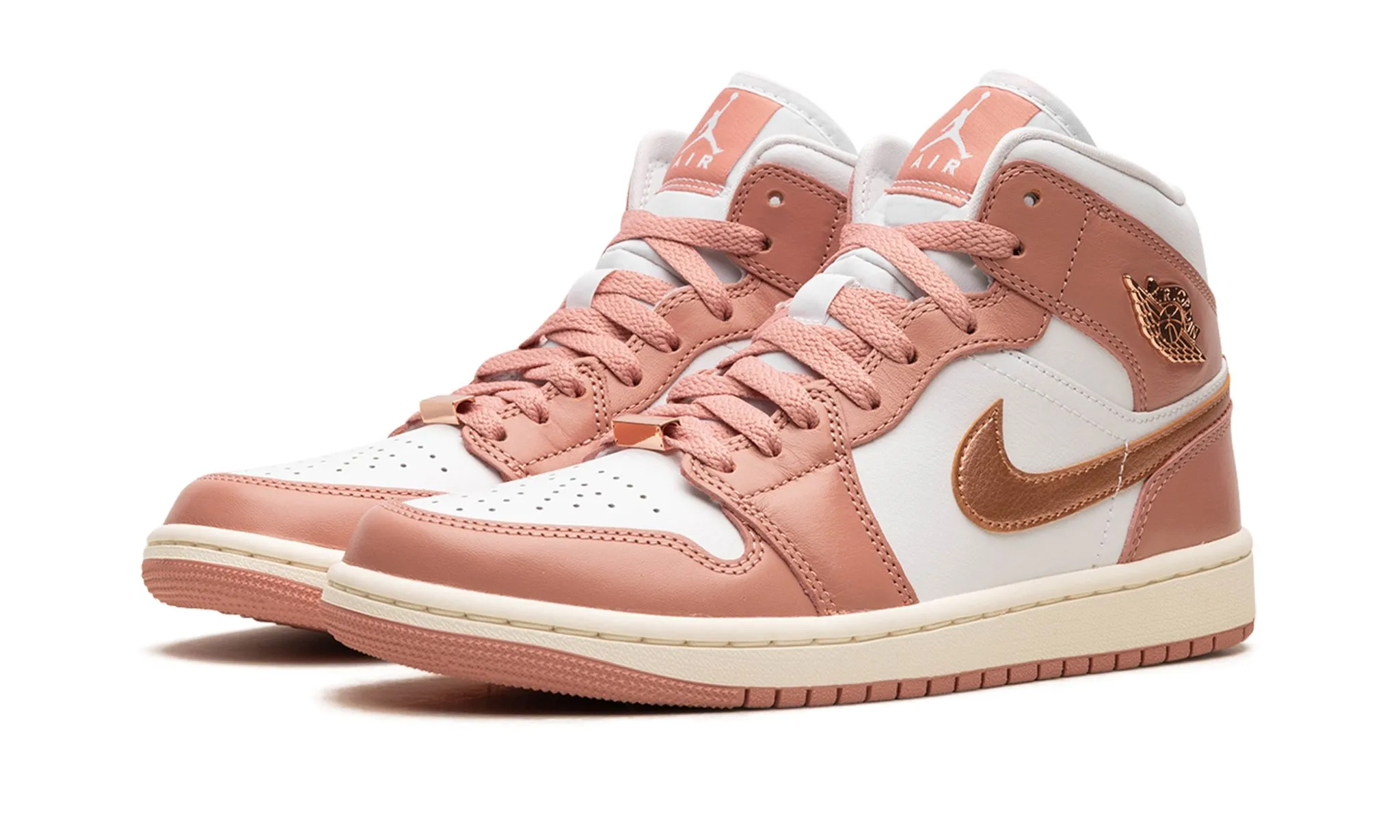 Air Jordan 1 Mid Wmns Red Stardust Fashion Element Fresh Day