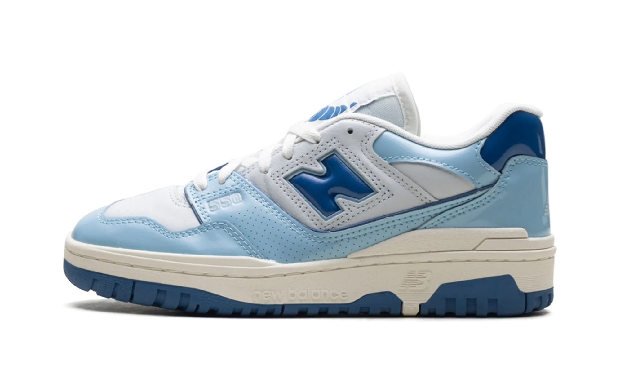 550 "Patent - White / Powder Blue" Festival Style Breath Fresh
