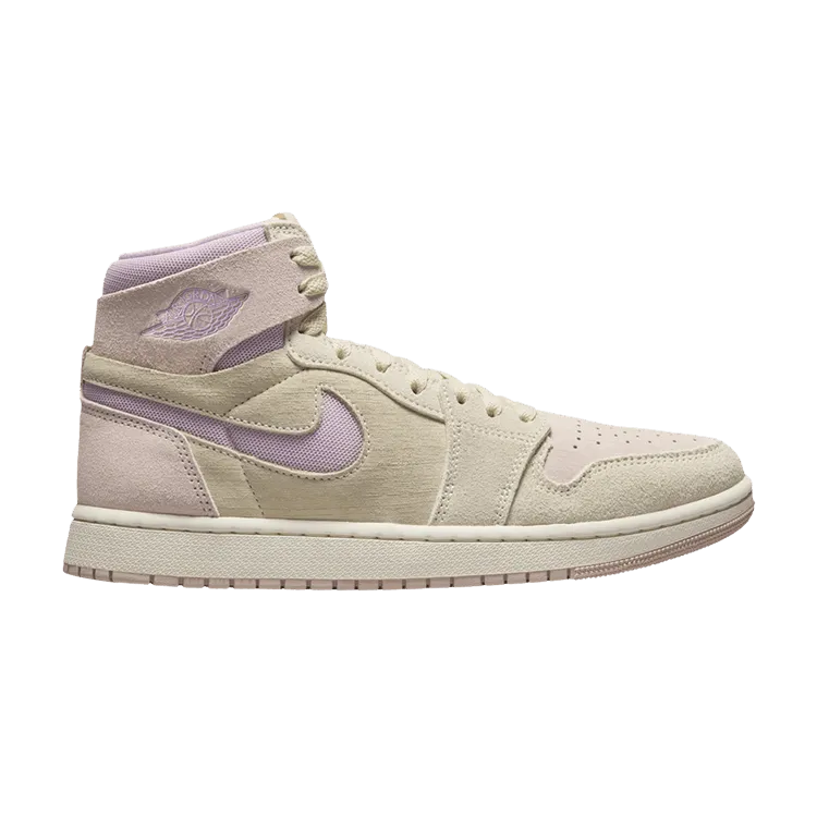Breathable Sole Tidy Style Wmns Air Jordan 1 High Zoom Comfort 2 'Muslin Plum Chalk'