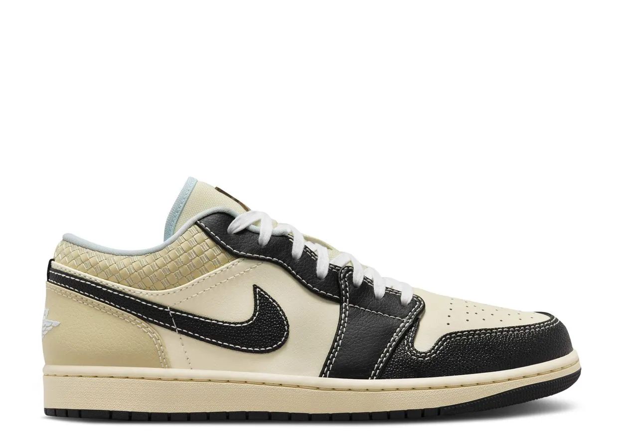 Air Jordan 1 Low SE Coconut Milk Black Muslin Slow Jog