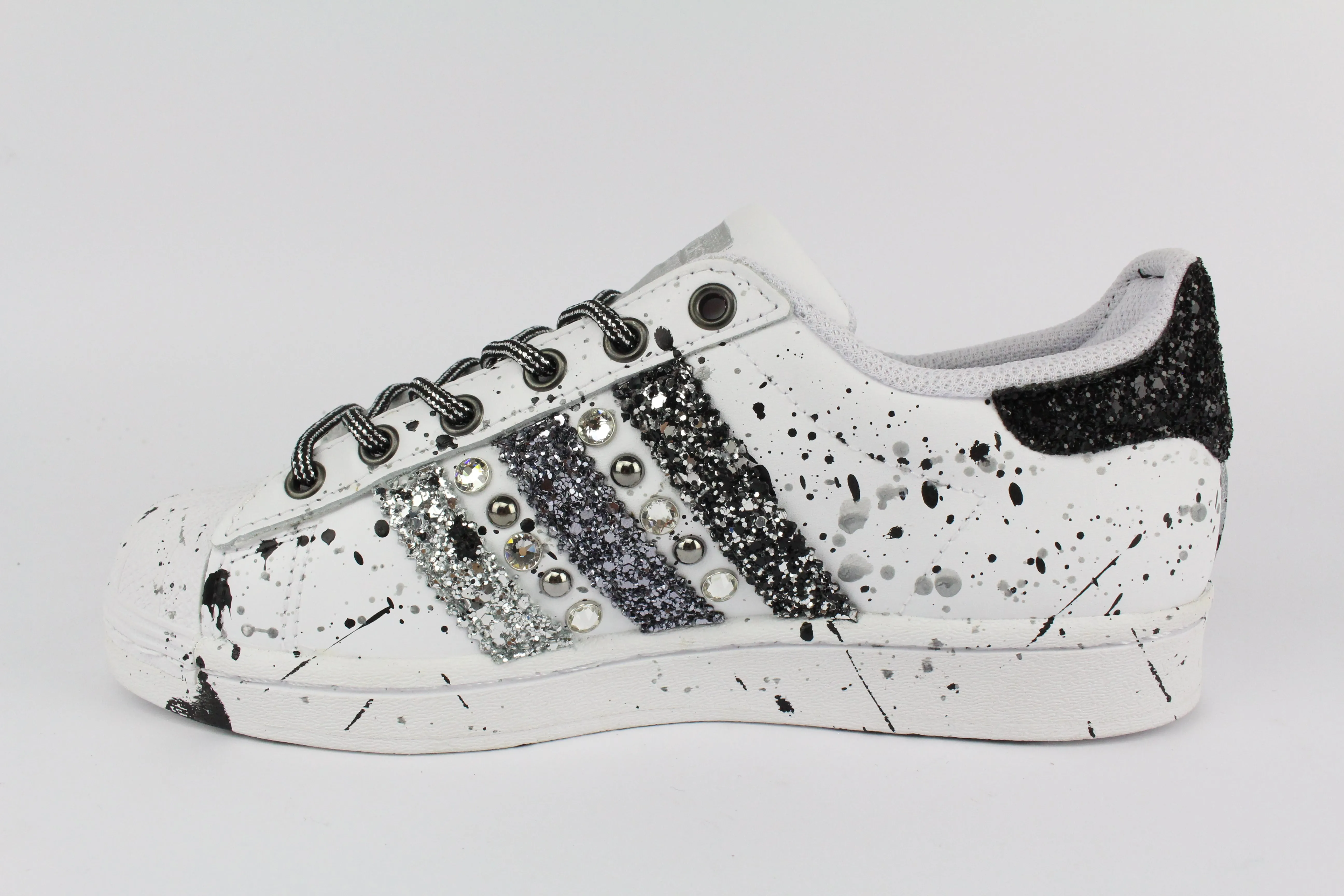Work Day Fit Adidas Superstar Glitter Borchie Strass & Vernice