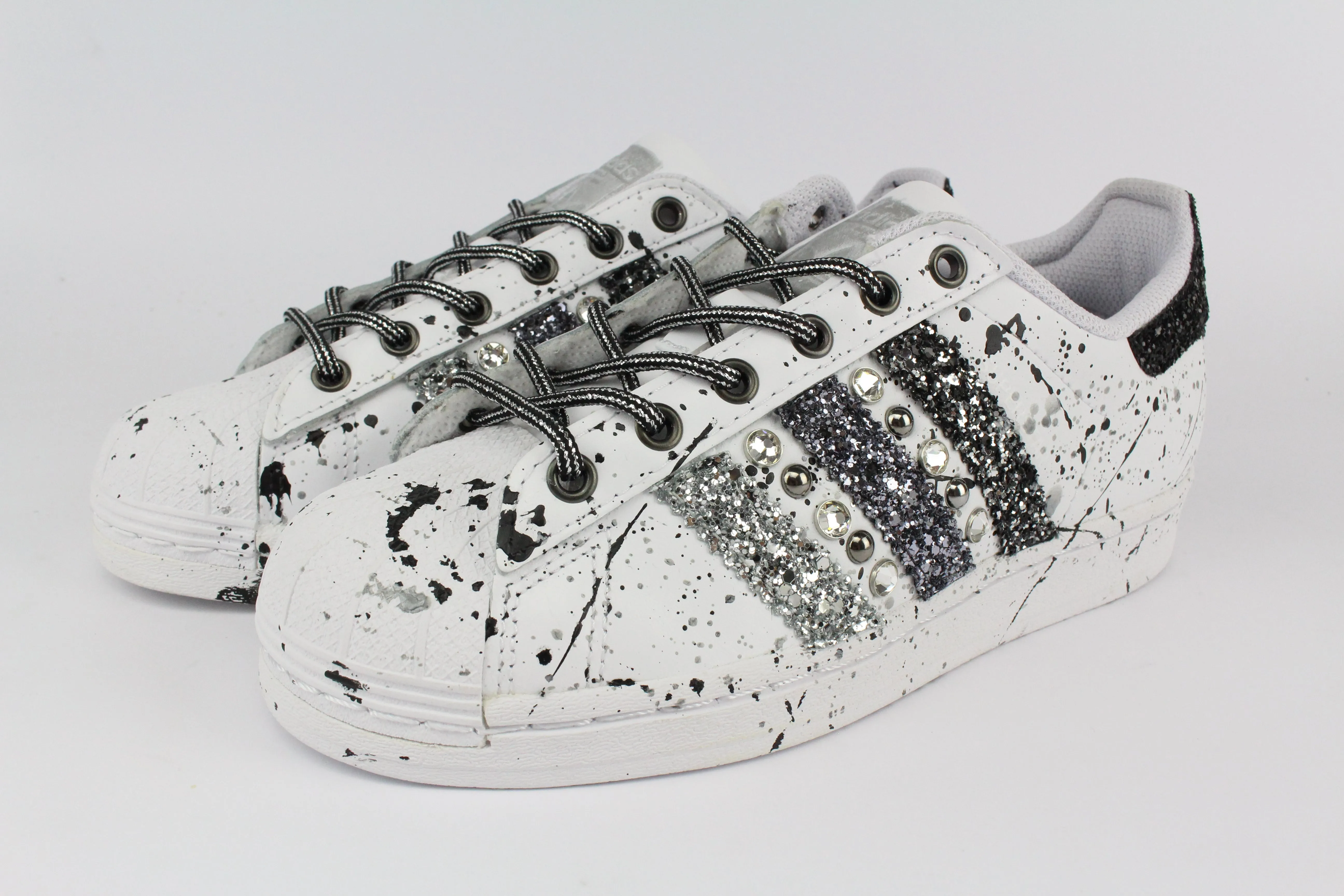 Adidas Superstar Glitter Borchie Strass & Vernice Dusk Run