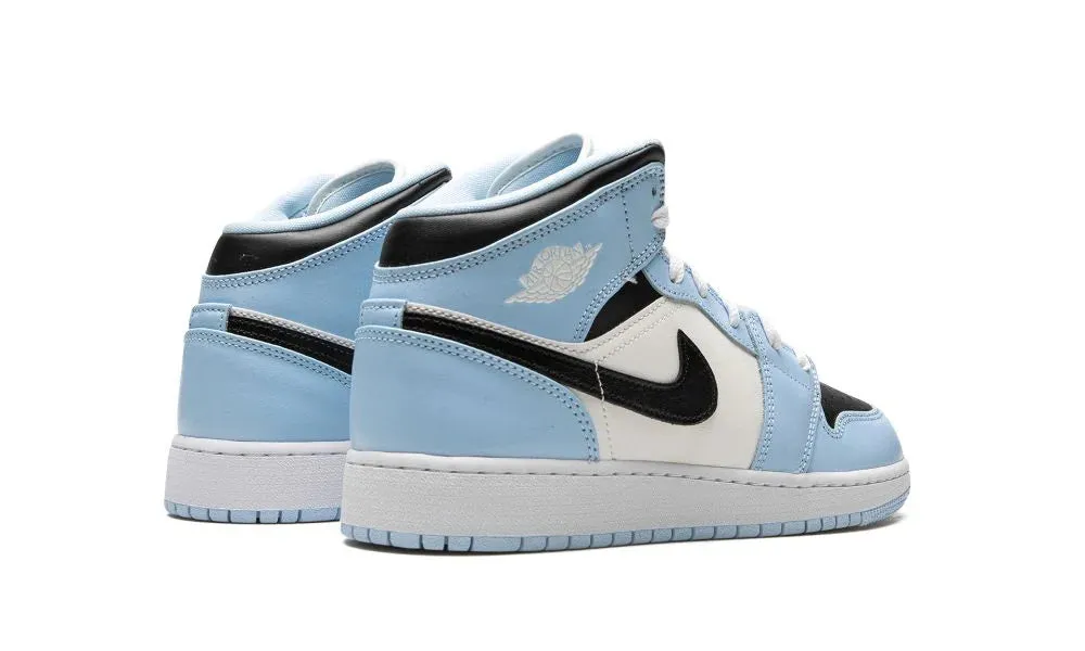 Track Step Air Jordan 1 Mid Ice Blue (GS)