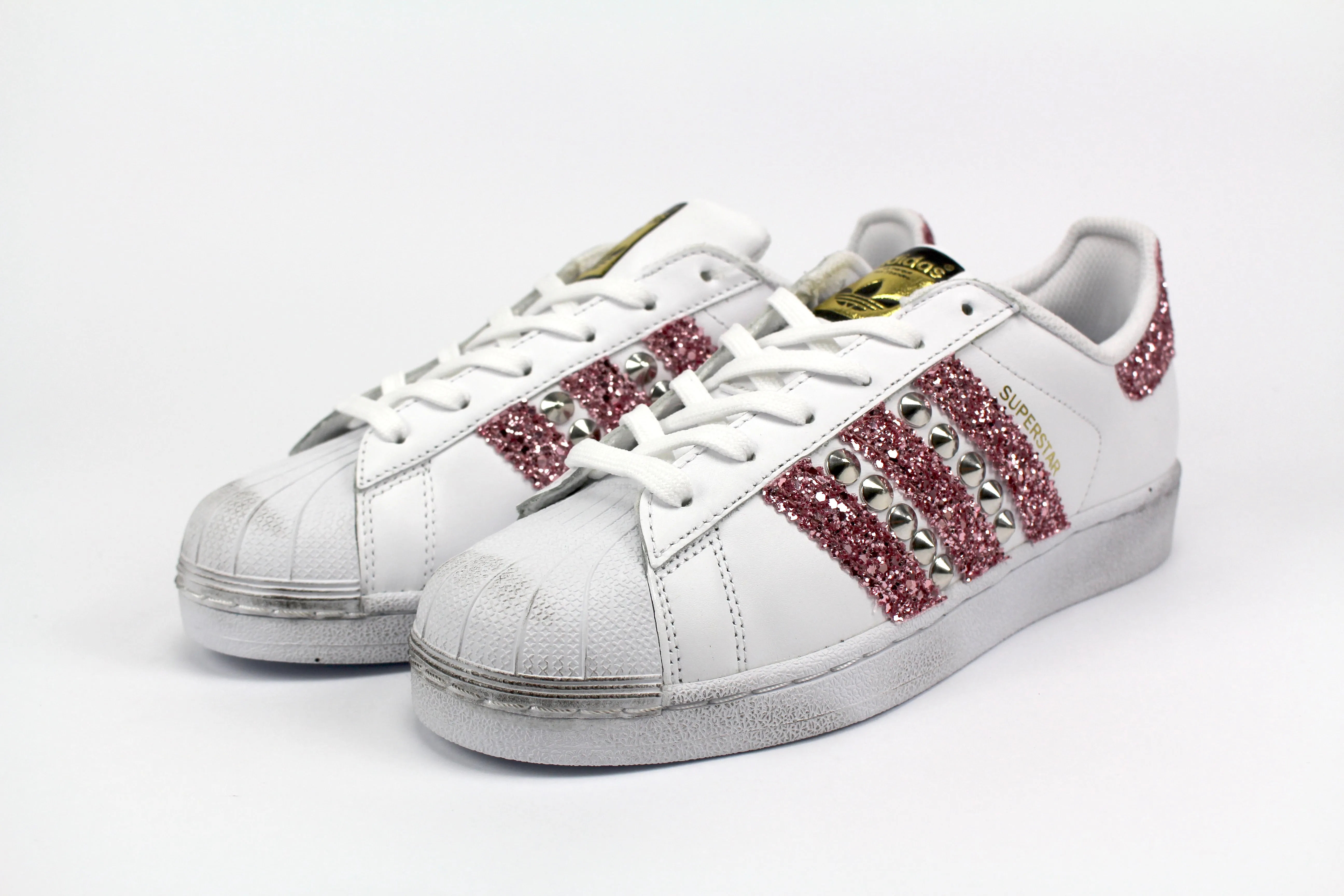 Soft Arch Ice Jog Adidas Superstar Pink Glitter e Borchie