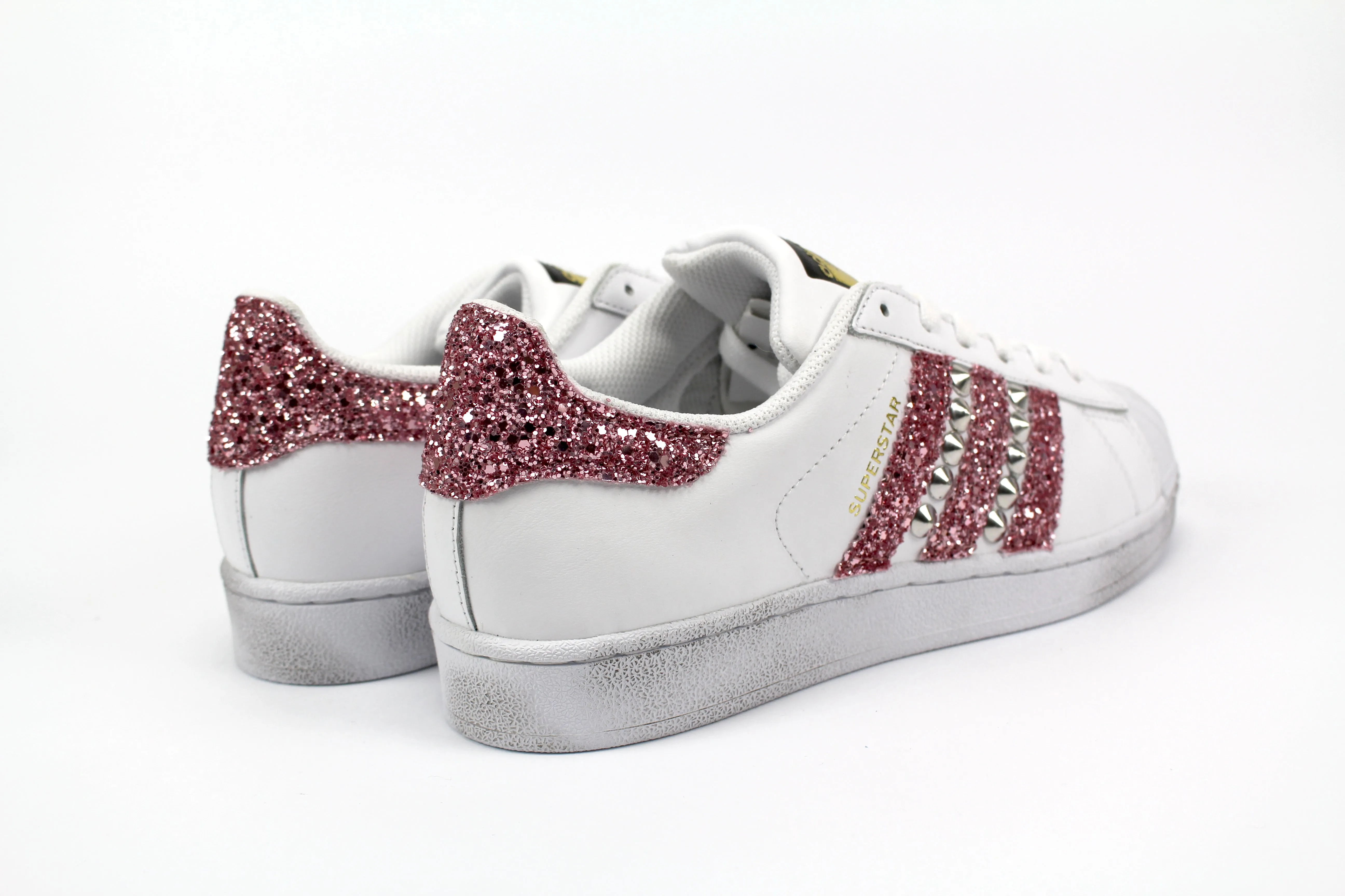 Adidas Superstar Pink Glitter e Borchie Slim Build Spring Style