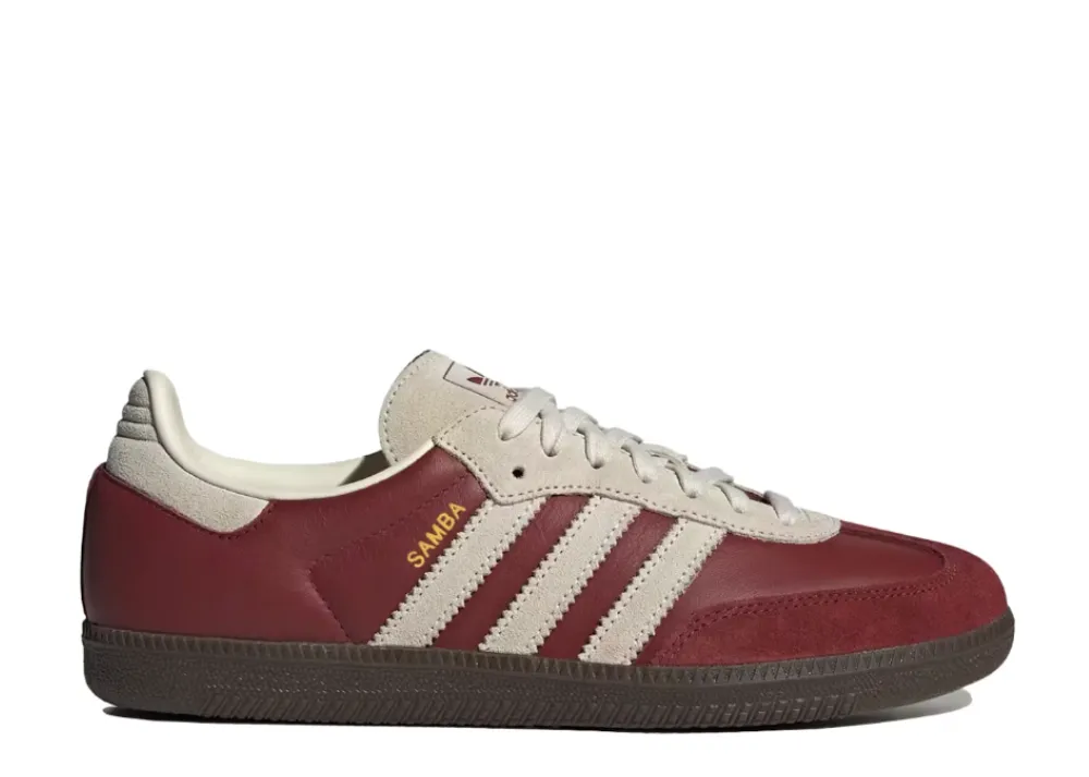 Quick   Dry Comfortable Walk Adidas Samba OG Preloved Ruby Cream White