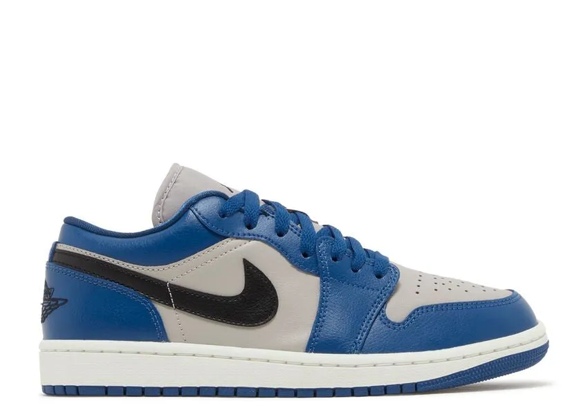No Laces Tide Jog Air Jordan 1 Low French Blue College Grey