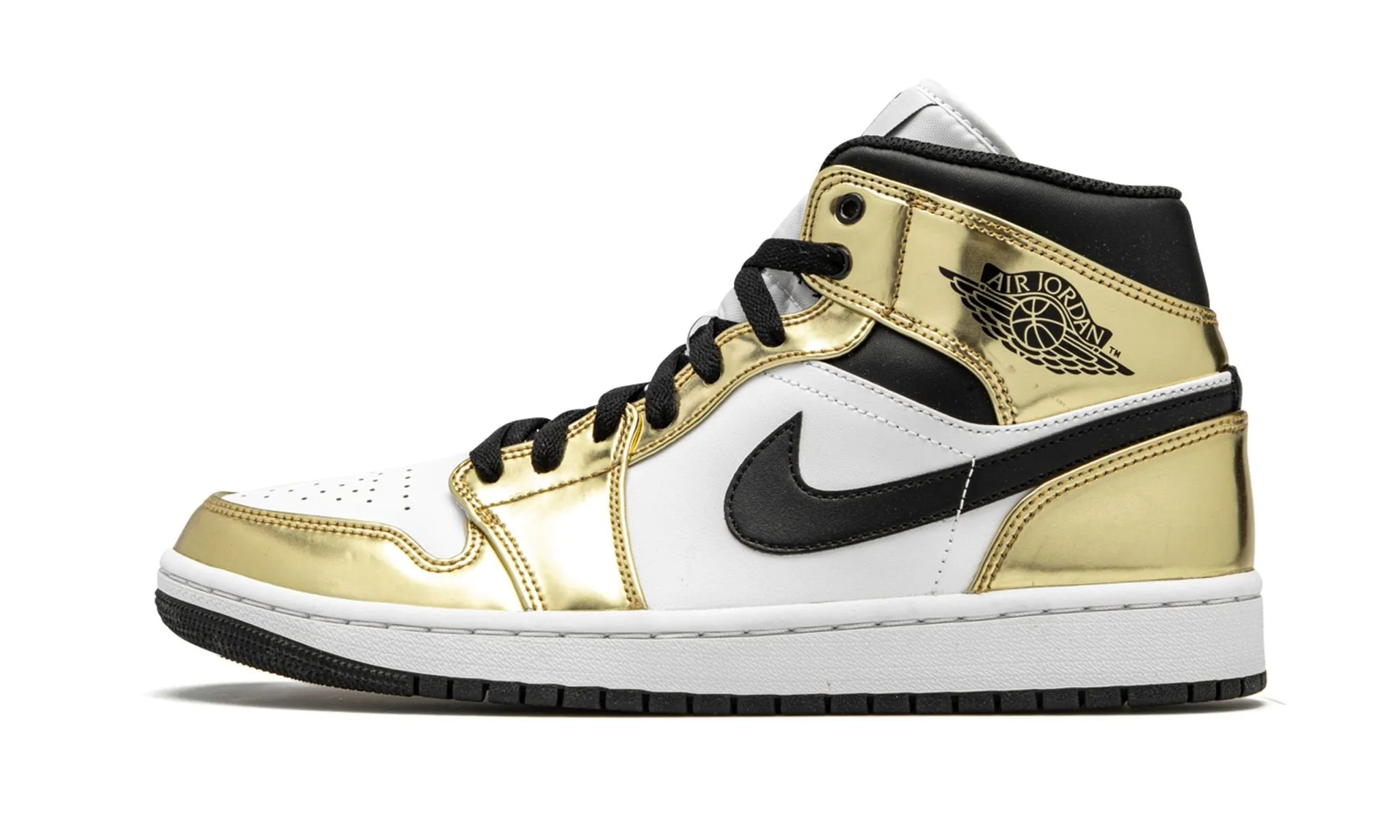 Air Jordan 1 Mid SE Metallic Gold Tunnel Step Soft Leather