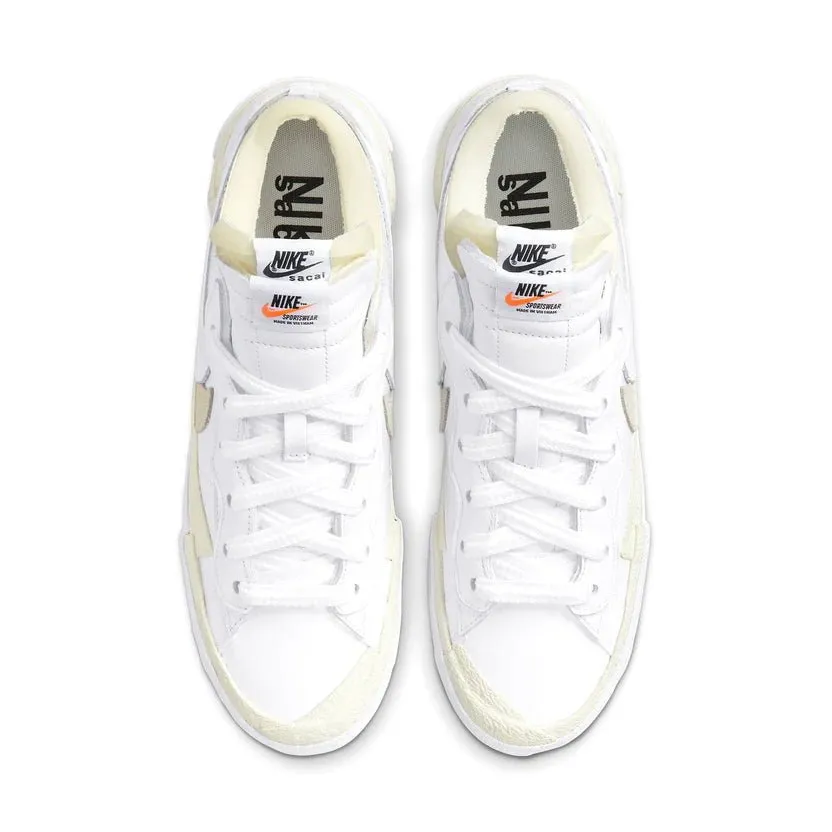 Kaws x sacai x Blazer Low 'White Patent' Durable Sole Red Hot