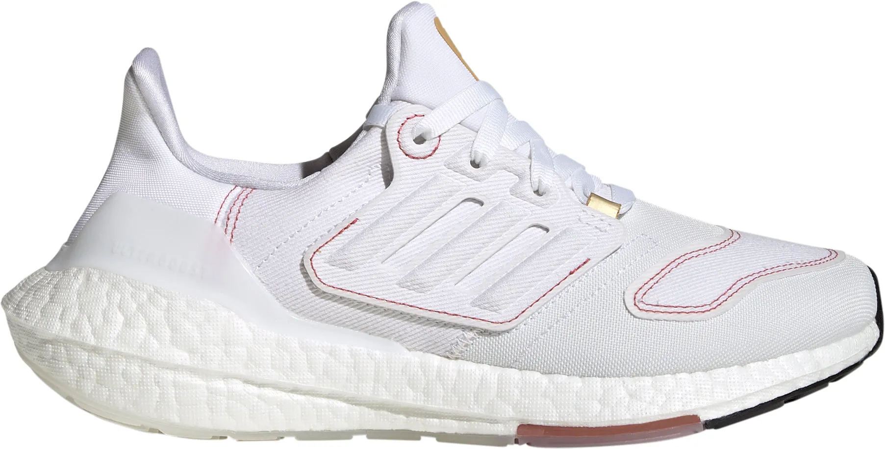 Shock Absorbing Full Support adidas Ultra Boost 22 Womens Running Shoes - White