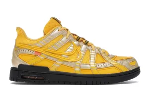 Nike Air Rubber Dunk Off-White University Gold Galaxy Jog Stable Support
