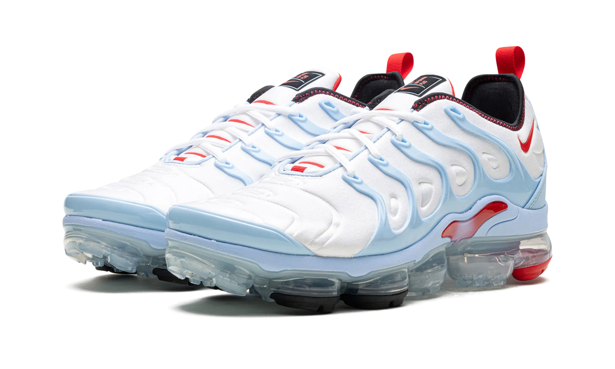 running on trail running in a race shoes Air VaporMax Plus "USA"