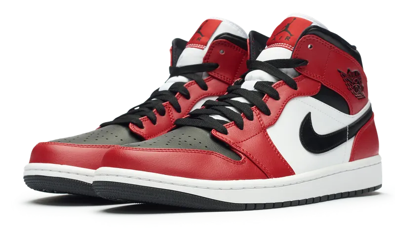 Universal Fit Warm Step Nike Jordan 1 Mid Chicago Black Toe 2020 (554724-069) Men's Size 7-12