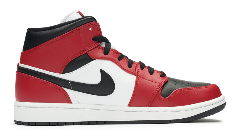 Nike Jordan 1 Mid Chicago Black Toe 2020 (554724-069) Men's Size 7-12 Wear Light Mountain Path