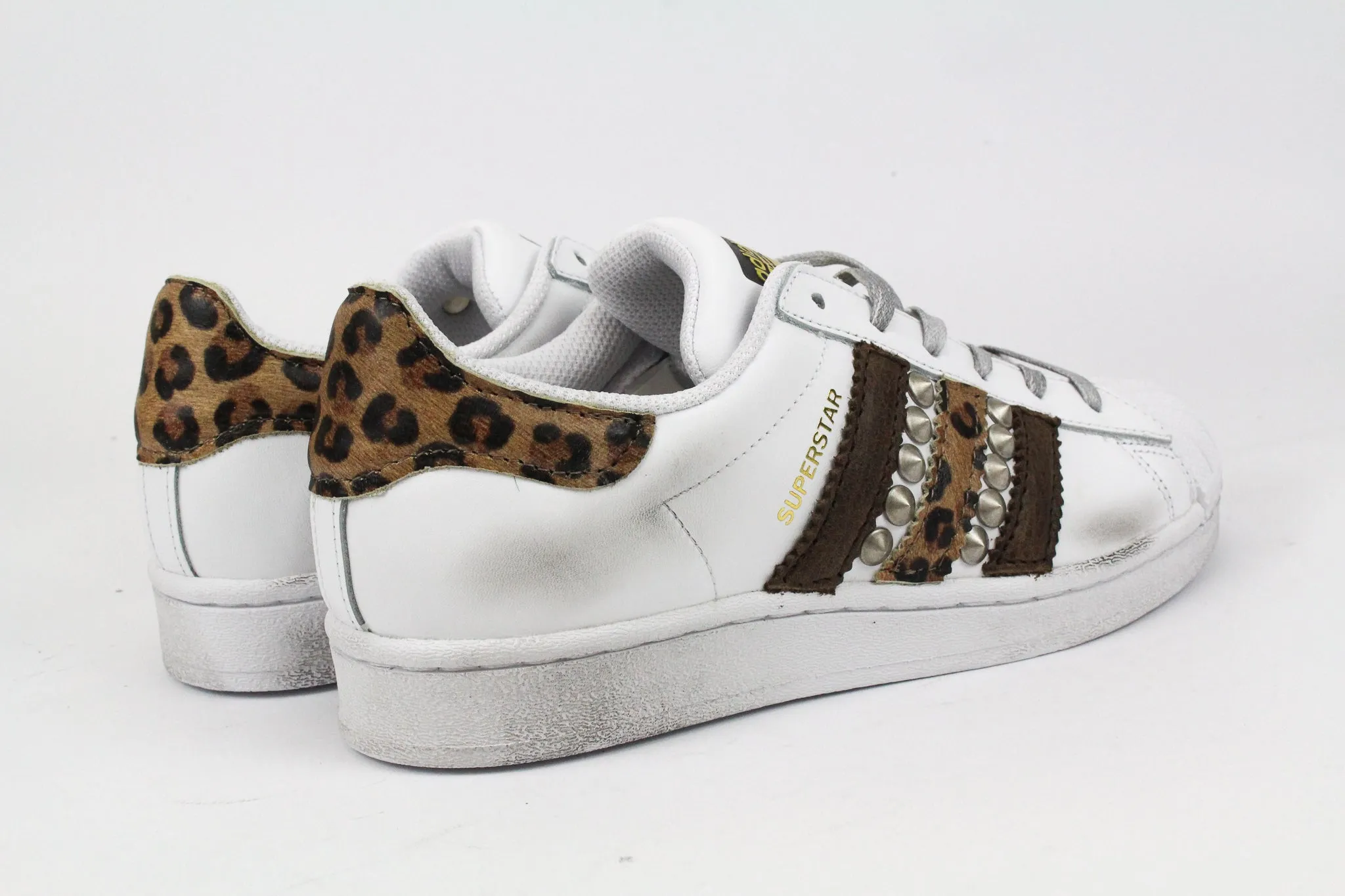 Rain Step Soft Material Adidas Superstar Pelle Maculata & Borchie