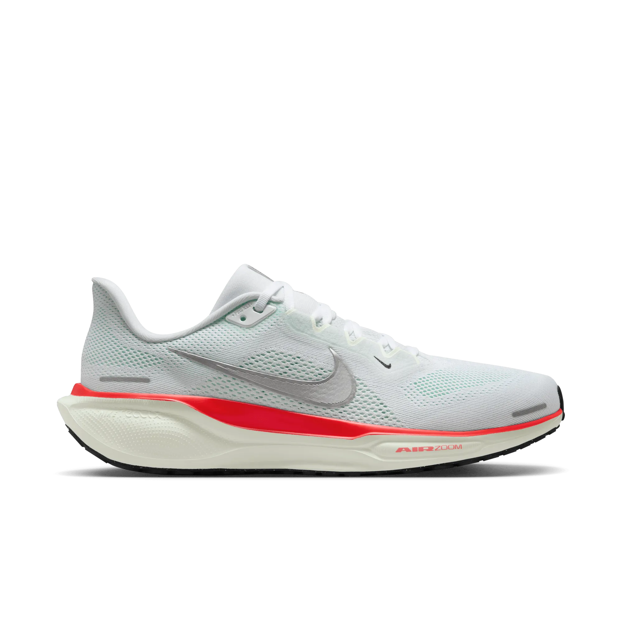 MEN'S PEGASUS 41 - D - 115 WHITE/METALLIC SILVER-BARELY GREEN Stackable Ventilation
