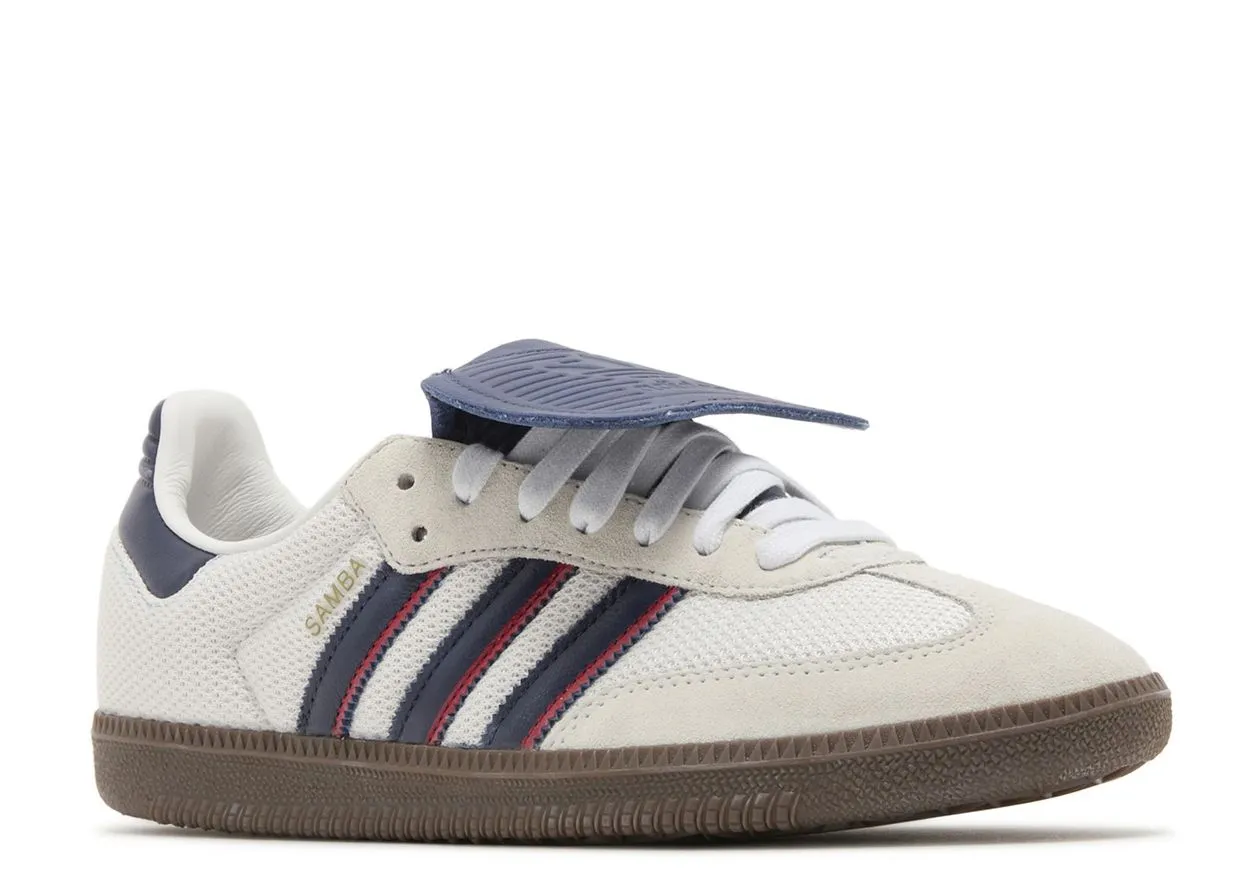 Adidas Samba LT Crystal White Dark Blue Winter Vibe