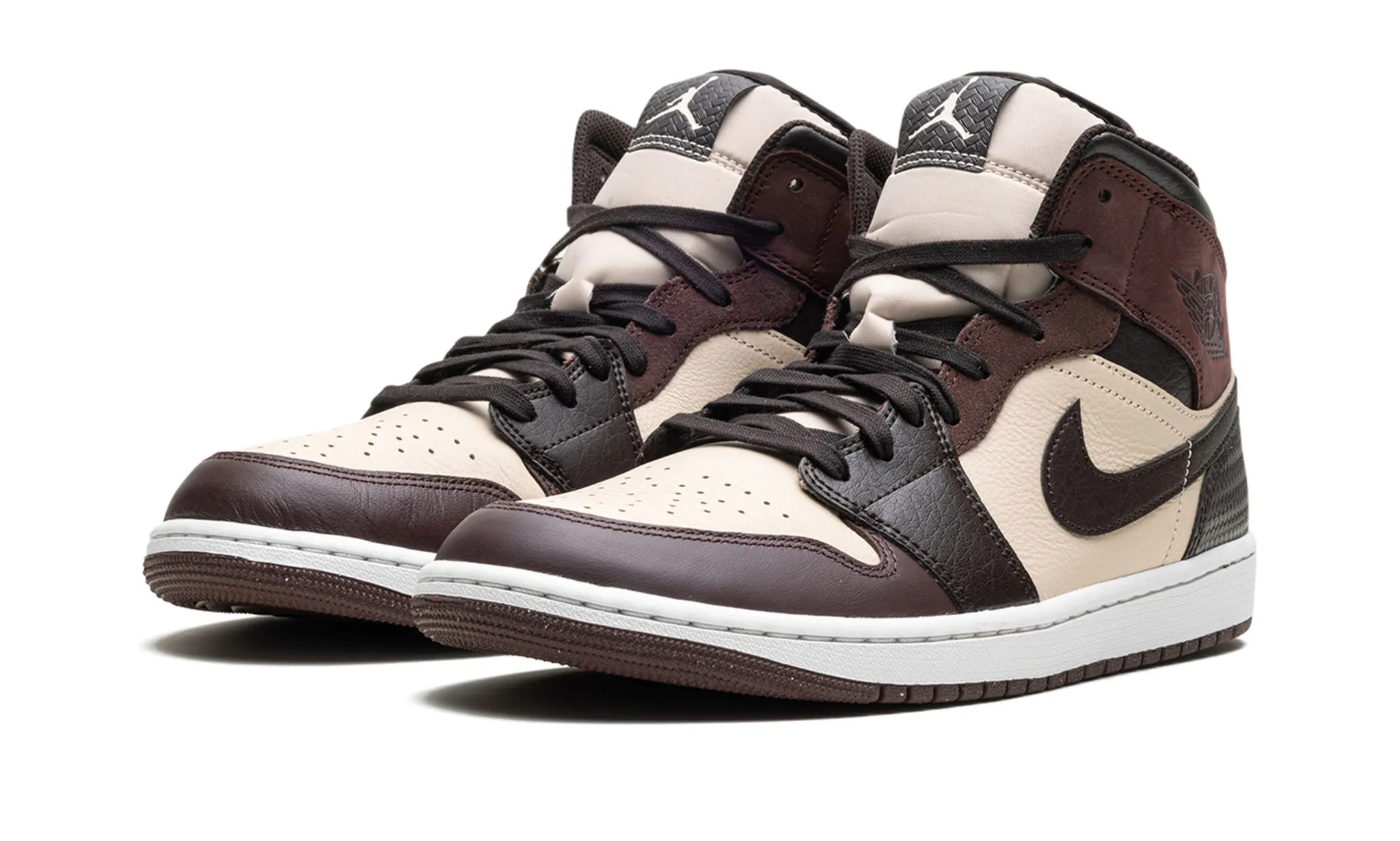 Air Jordan 1 Mid SE Paris YMCA / Velvet Brown Flat Design March Step