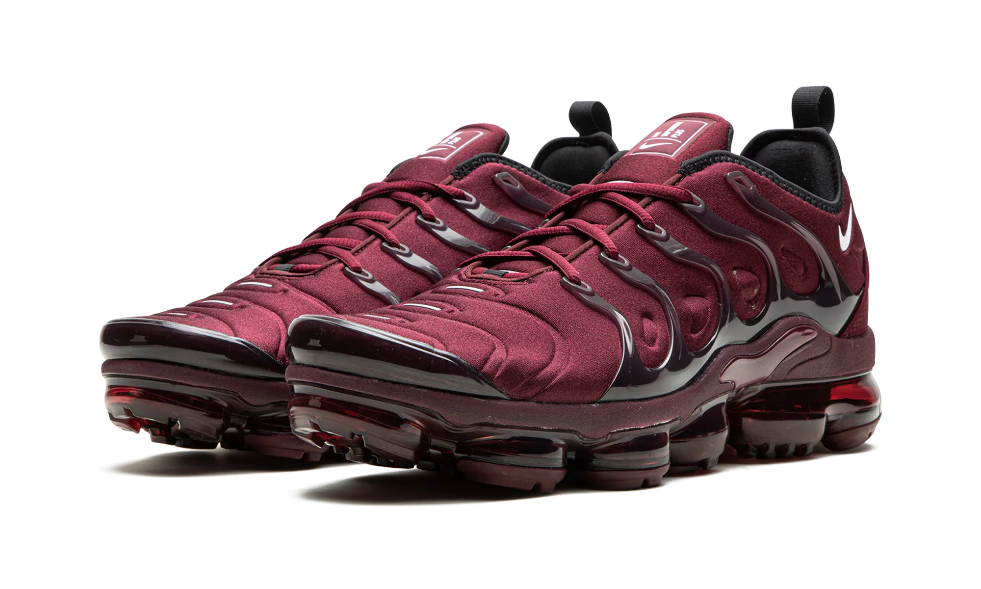Nike Air VaporMax Plus "Burgundy" running shoes with padded collars
