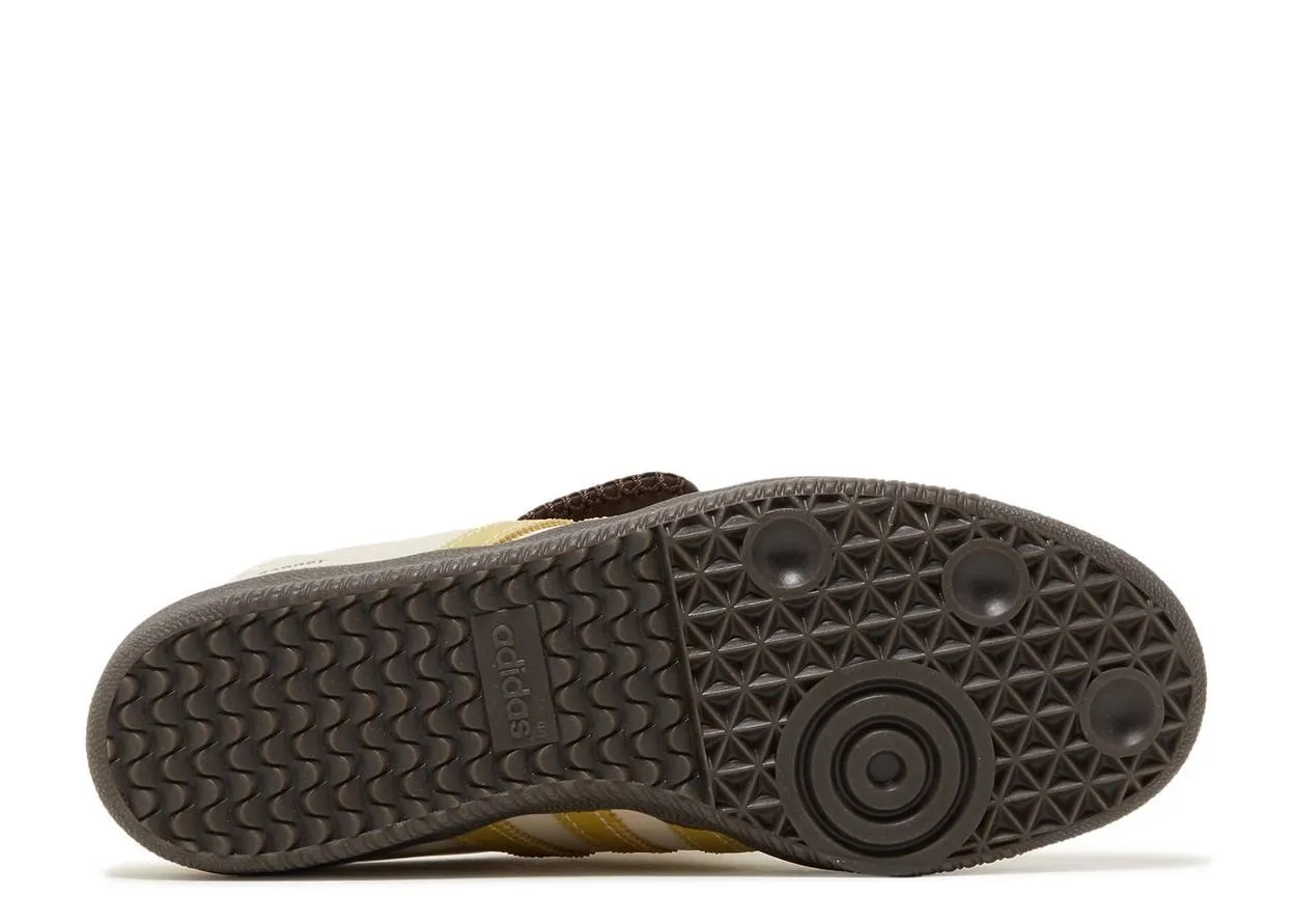 Running Errands Pet Jog Adidas Samba Nylon Wales Bonner Ecru Tint Yellow