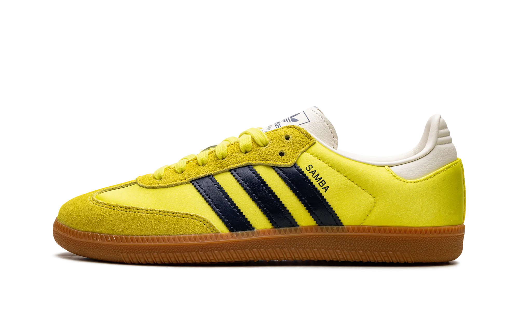 Samba OG WMNS "Shock Yellow Night Indigo" Effortless Motion Fit Feel