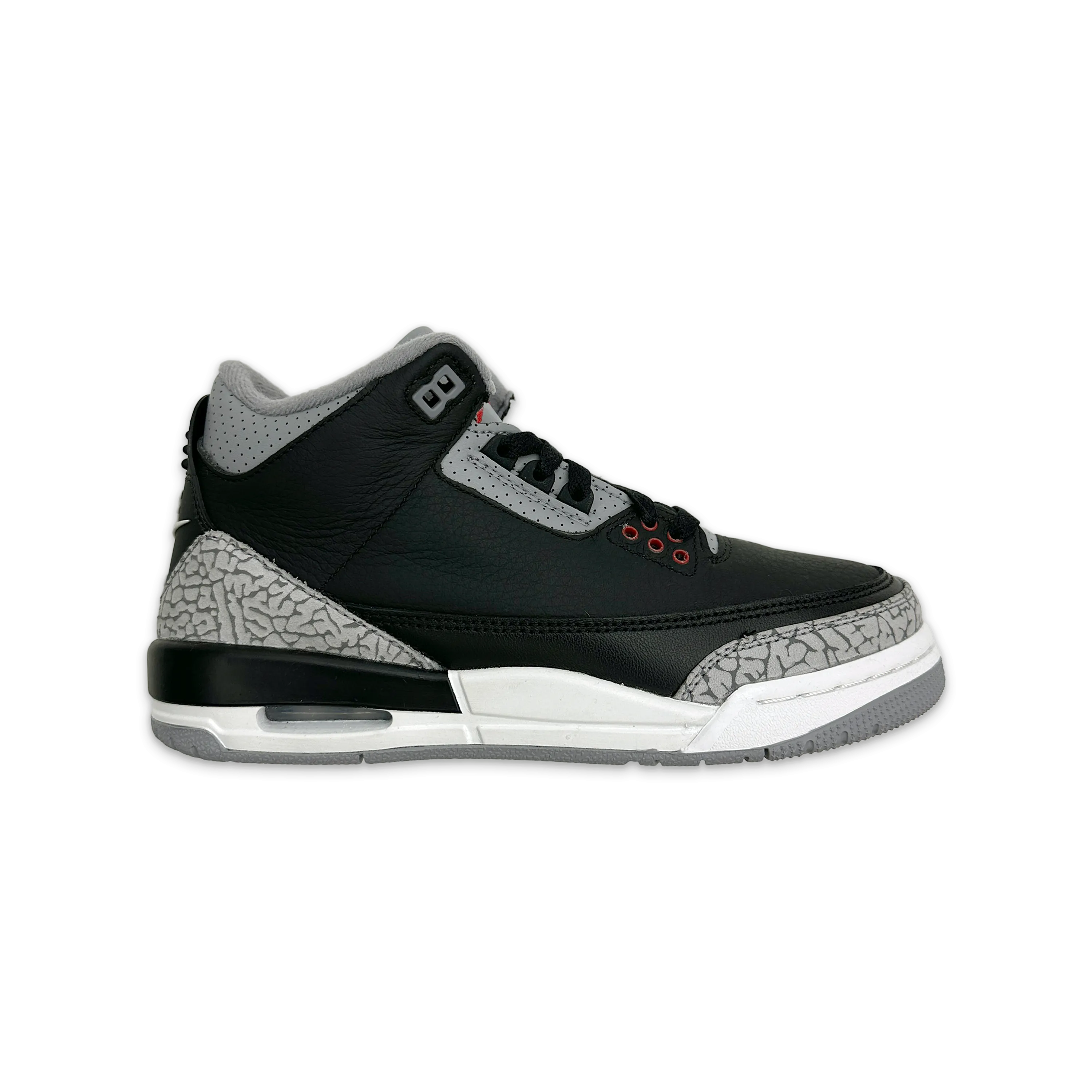 Air Jordan 3 Retro "Black Cement" (2024)(GS) Lightweight Design Walking Friendly