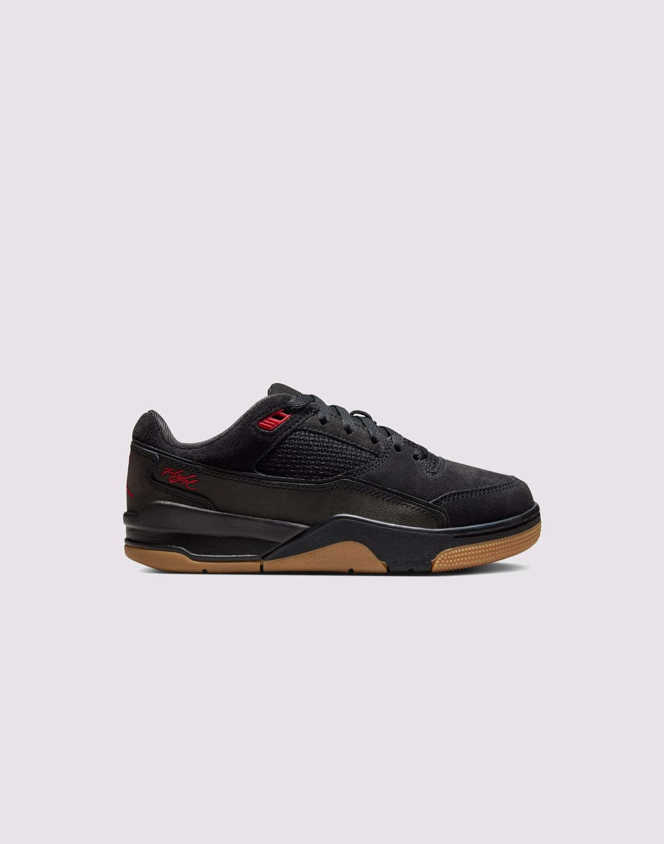 Soft Lining Royal Mood Jordan Flight Court Grade School Boys'&nbsp;"Black/Varsity Red/Gum Med Brown"&nbsp;Shoe