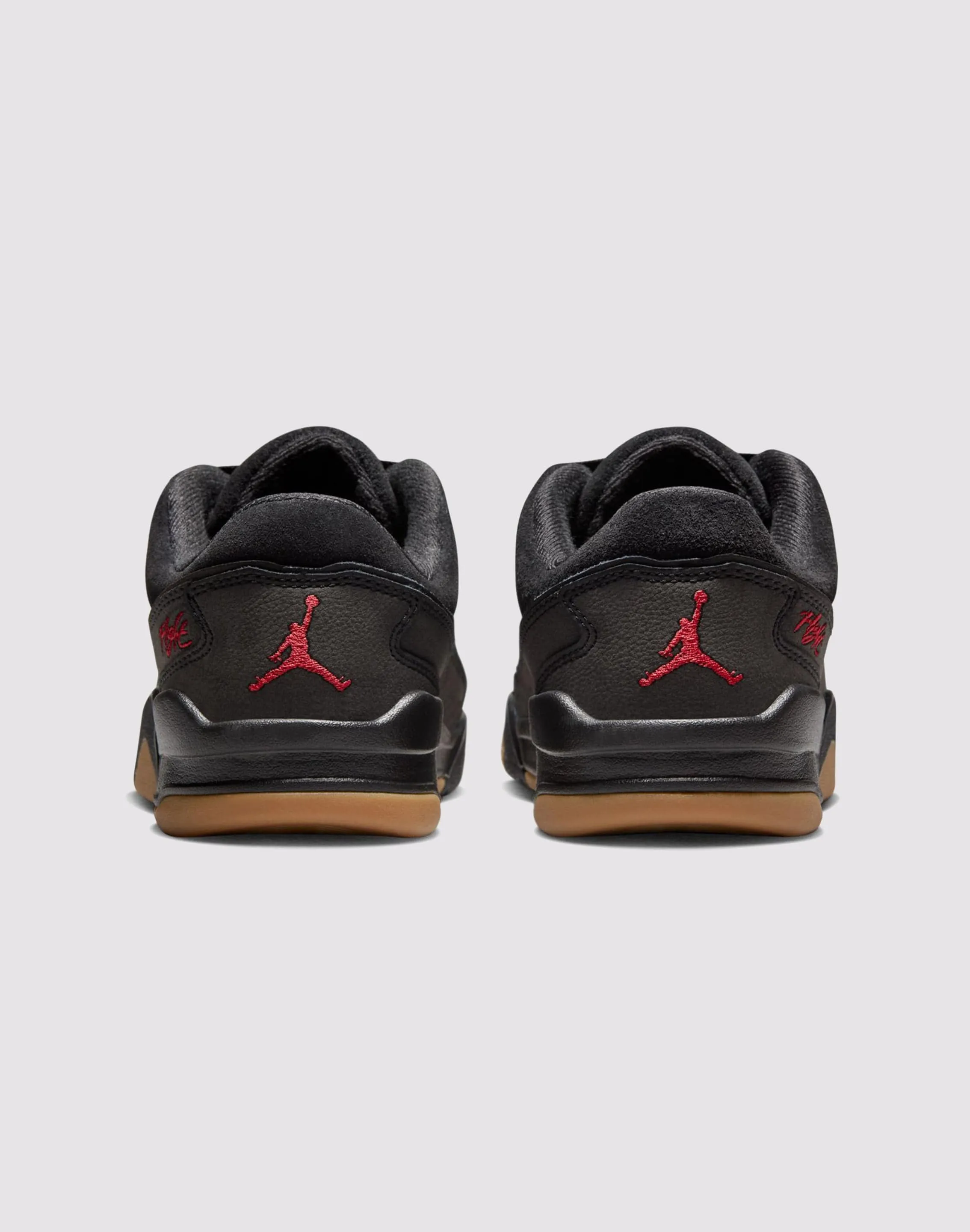 Snow Ride Tropic Mode Jordan Flight Court Grade School Boys'&nbsp;"Black/Varsity Red/Gum Med Brown"&nbsp;Shoe
