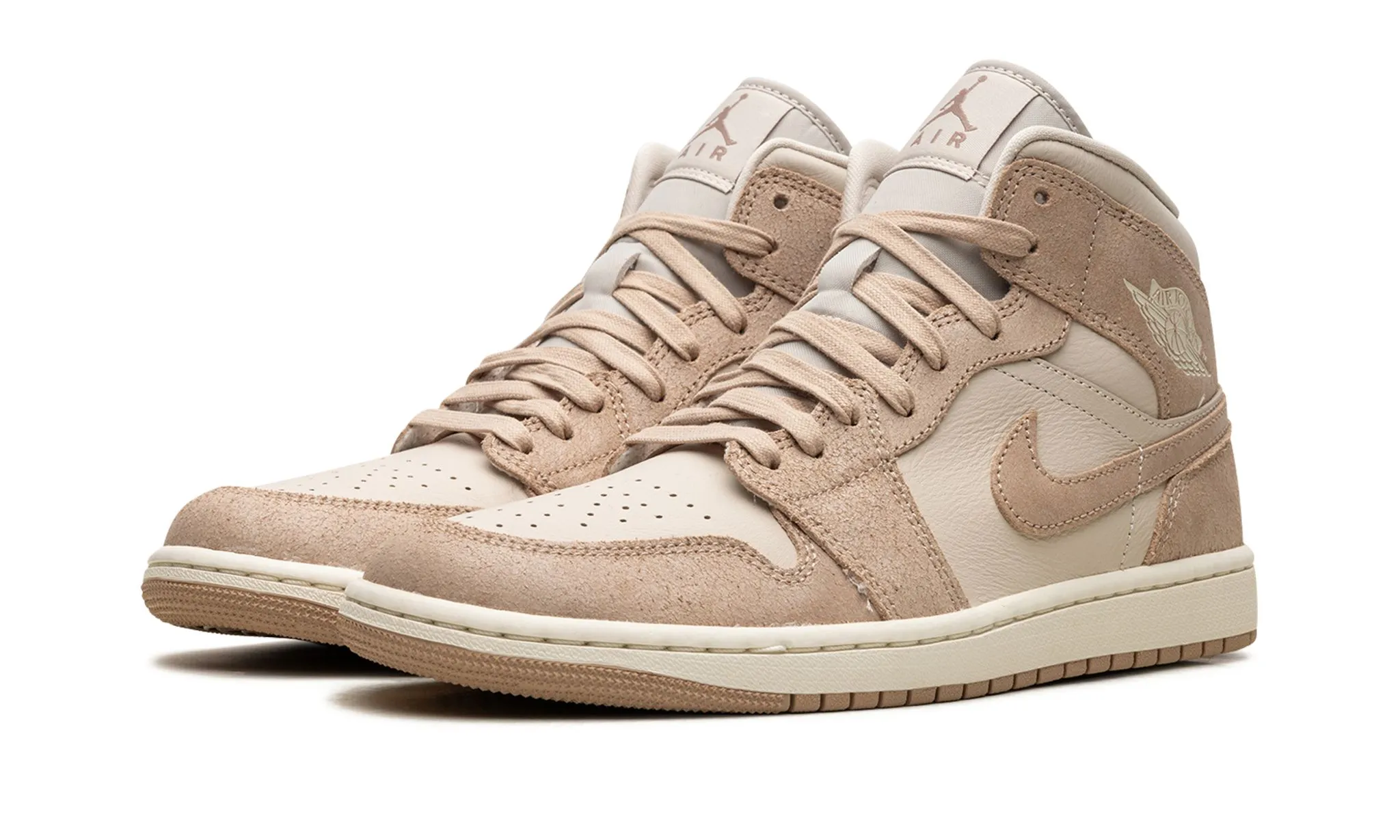 Wmns Air Jordan 1 Mid SE 'Legend Light Brown' Modern Touch Wear-Ready Shoes
