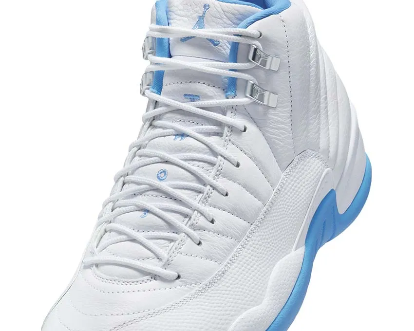 Air Jordan 12 Retro "White and University Blue" Spin Hike School friendly