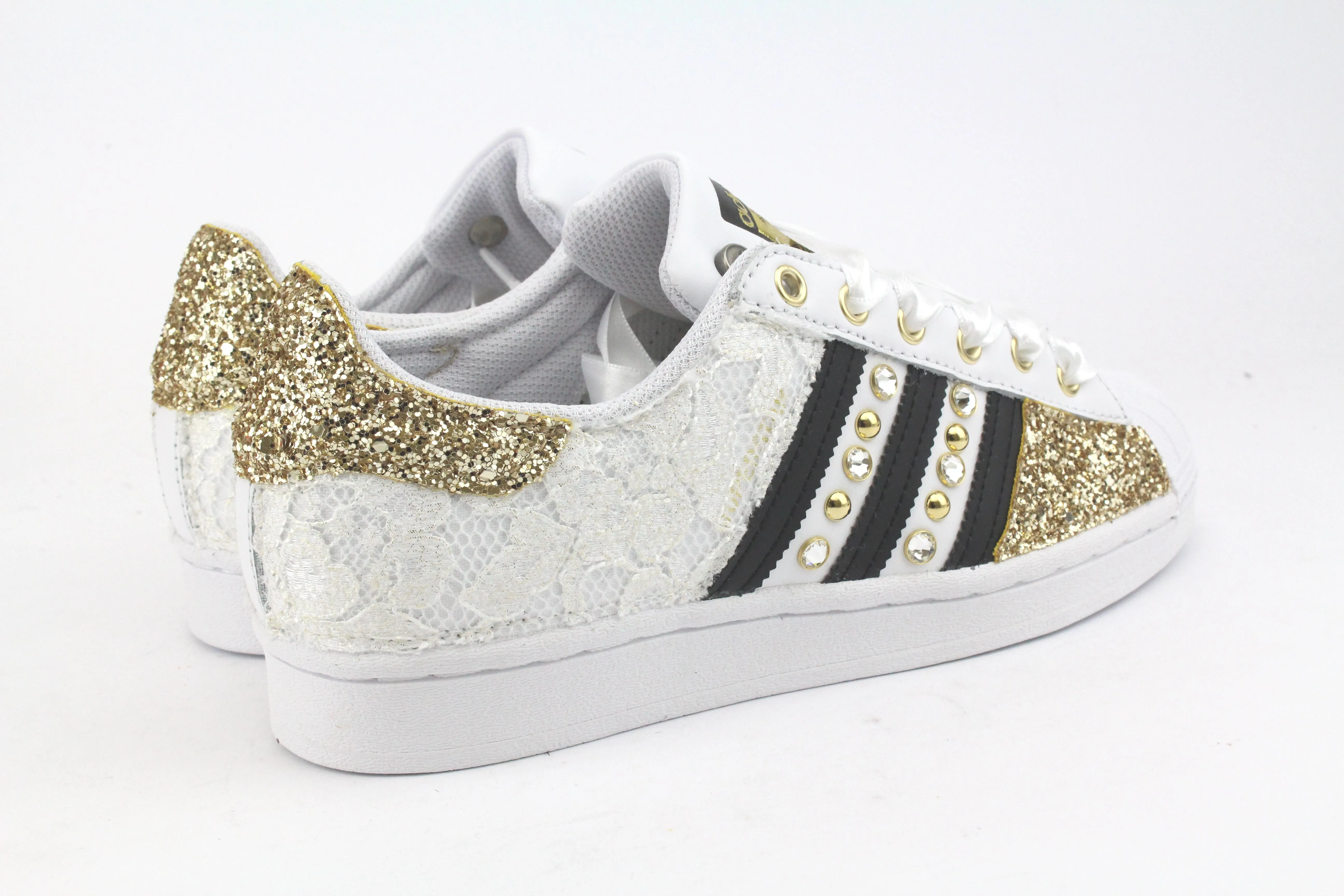Adidas Superstar Pizzo White Glitter Oro Modern Classic Light Touch