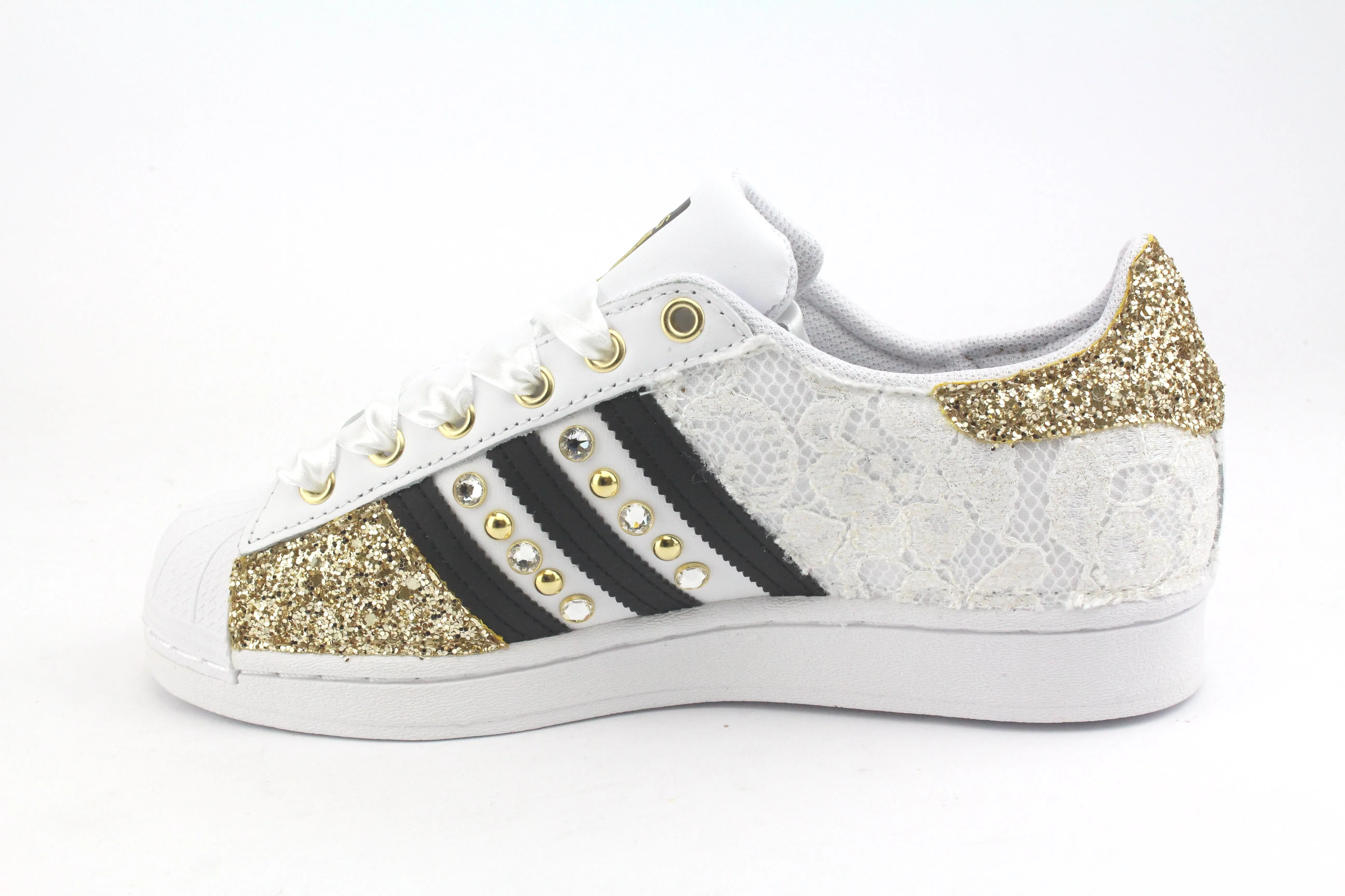 Adidas Superstar Pizzo White Glitter Oro youth trend ComfortInsoles