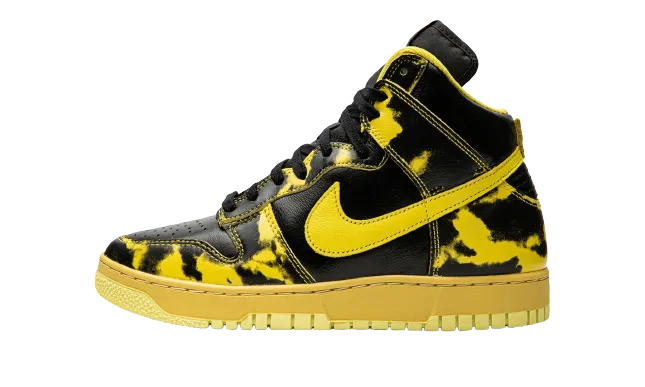 Nike Dunk High 1985 "Yellow Acid Wash" Hook And Loop