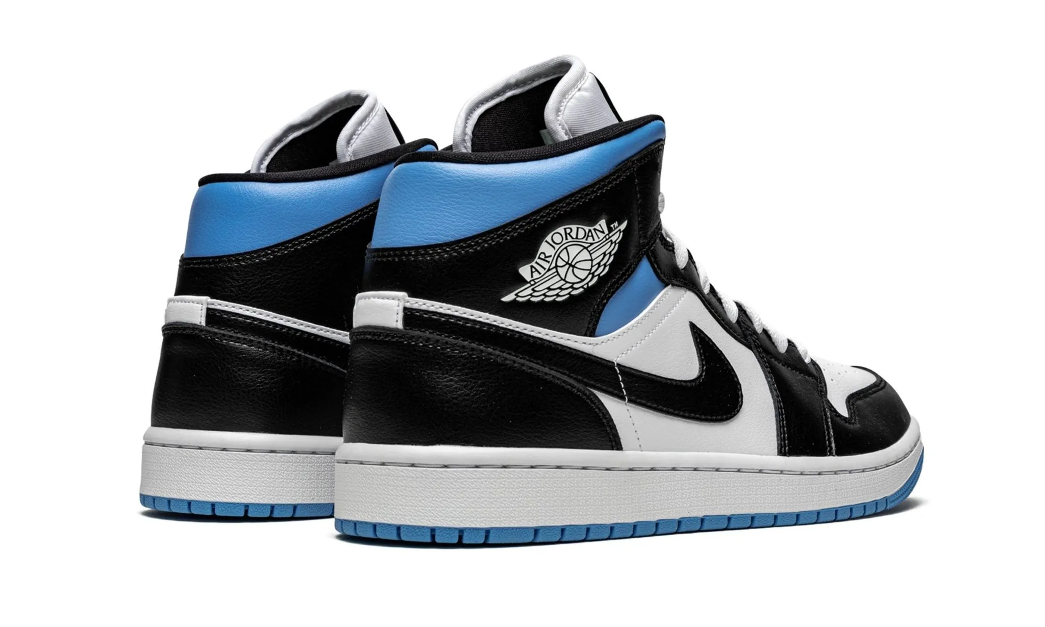 Stylish Upper Wmns Air Jordan 1 Mid Black White University Blue