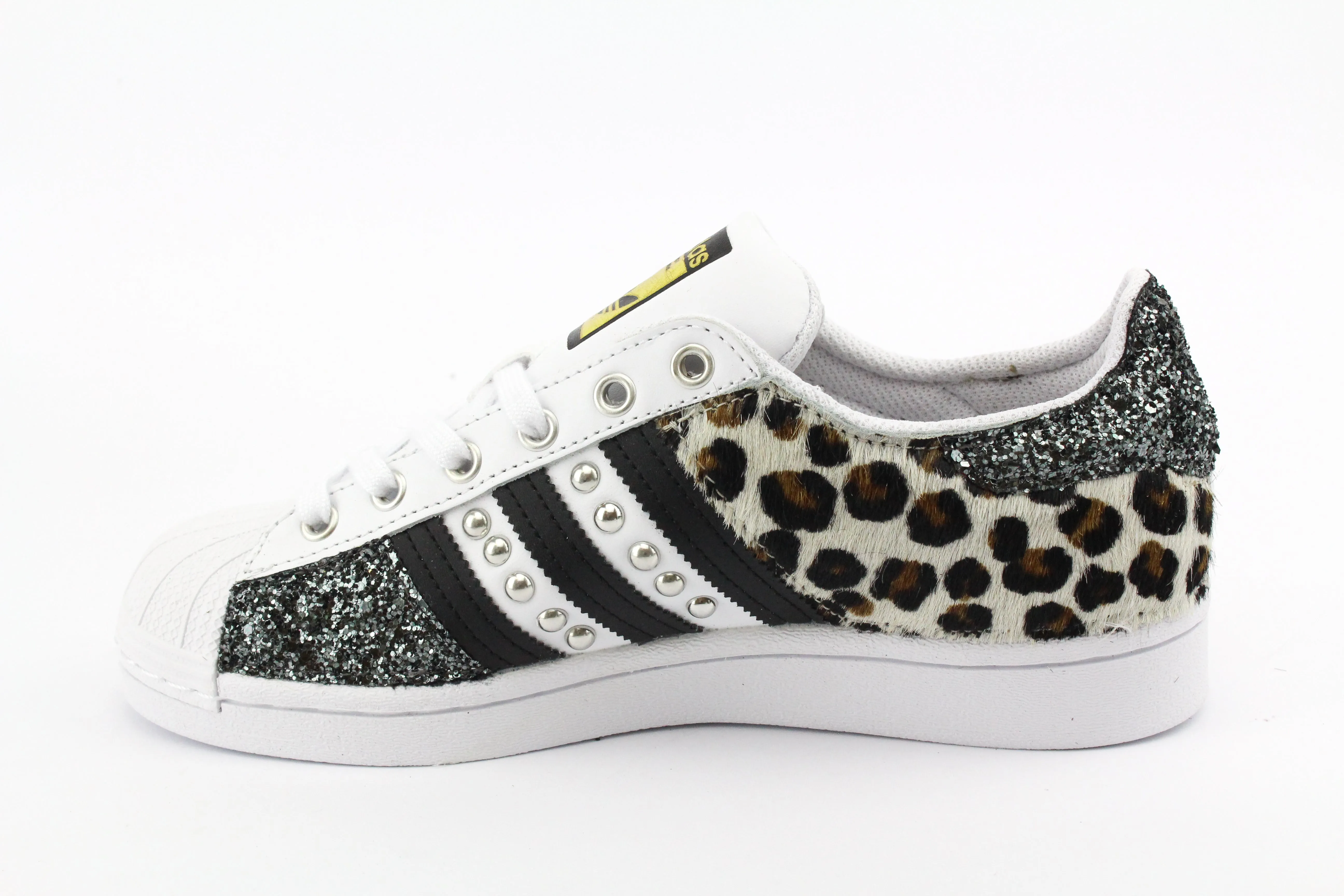 Light Grip Clean Cut Adidas Superstar Maculate Glitter BlackSilver & Borchie