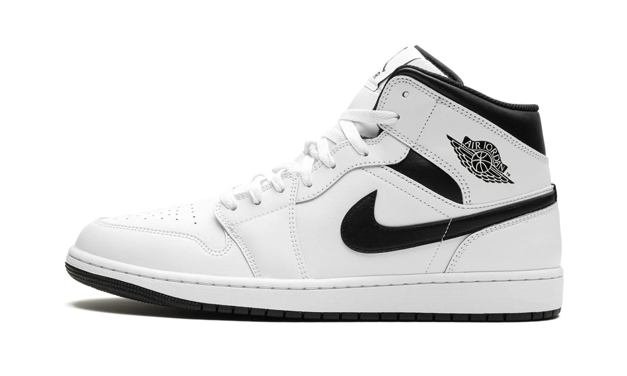 Air Jordan 1 Mid Reverse Panda / White Black Reinforced   toe
