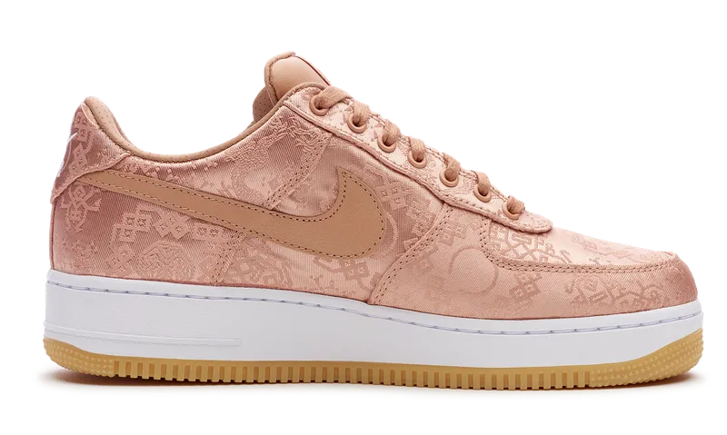 nike Air Force 1 Low x CLOT Rose Gold Silk 2020 (CJ5290-600) Men's Size 4-12 Stable Motion