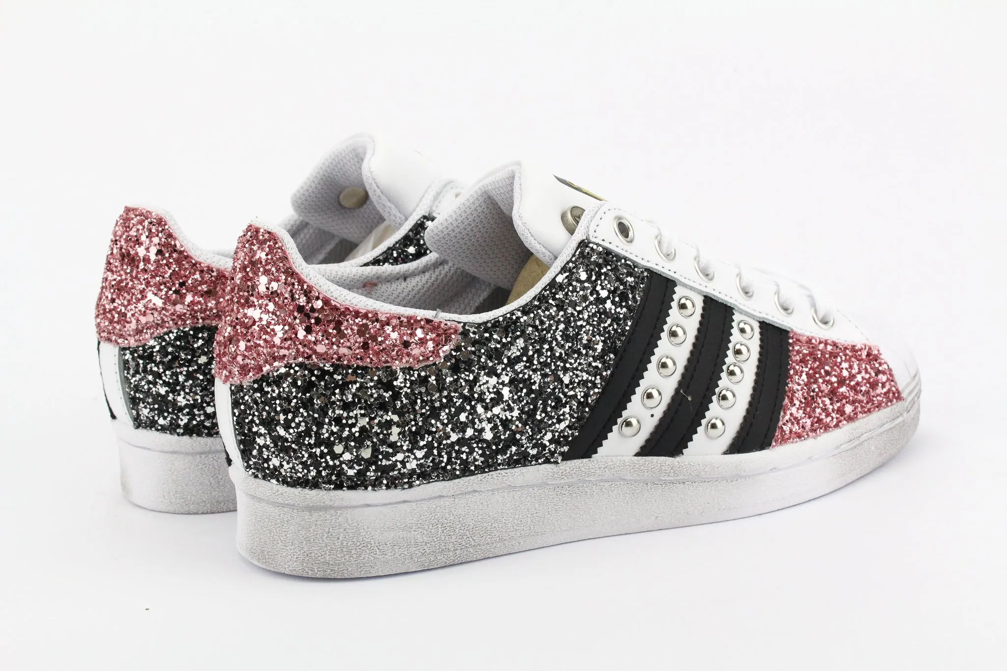 Weekend Hike Knit Fresh Adidas Superstar Total Glitter Black Silver & Pink