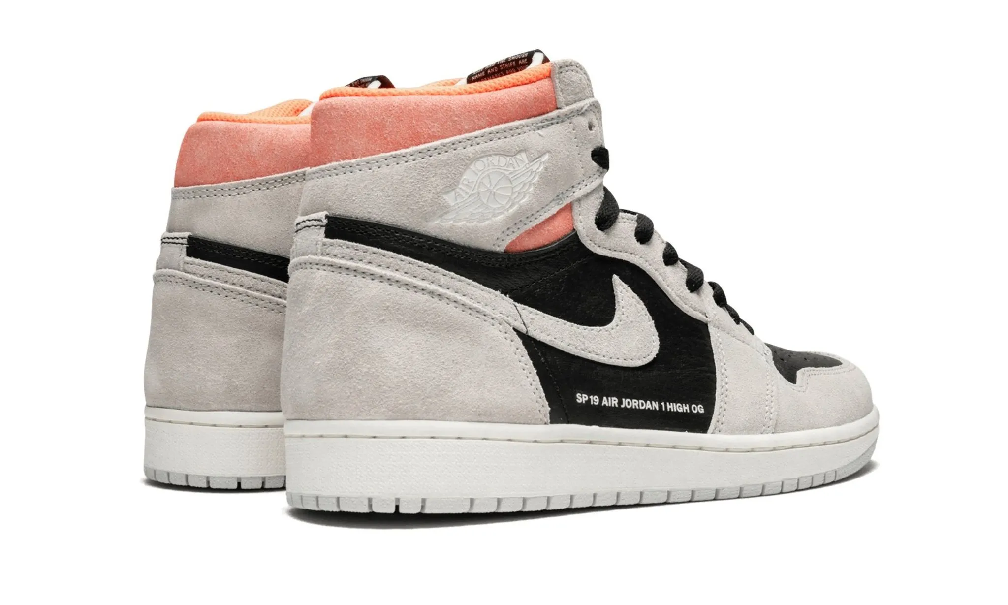 No Tie Fit Neutral Form Air Jordan 1 Retro High OG Neutral Grey Hyper Crimson