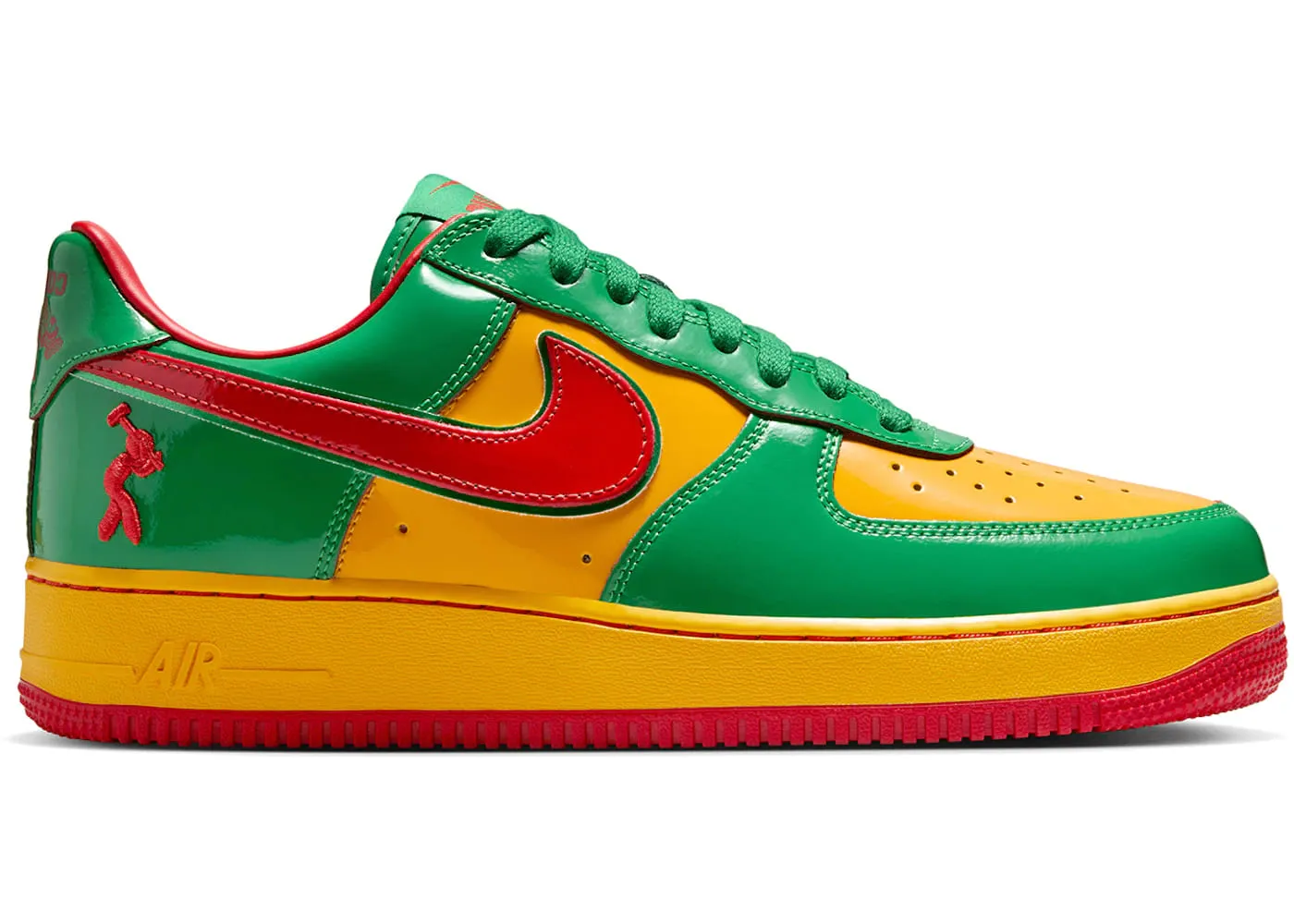 Natural Support lace up closure Nike Air Force 1 Low Lil Yachty Concrete Boys Lucky Green